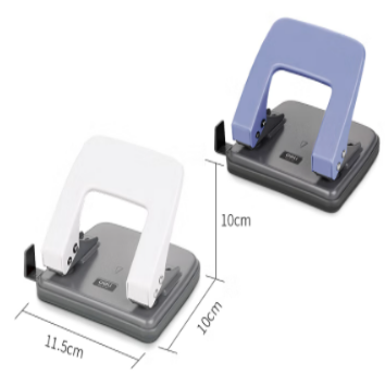 打孔机 打孔器 得力(deli)φ6mm可打20页两孔打孔器打孔机(带标尺) 混色发货0102